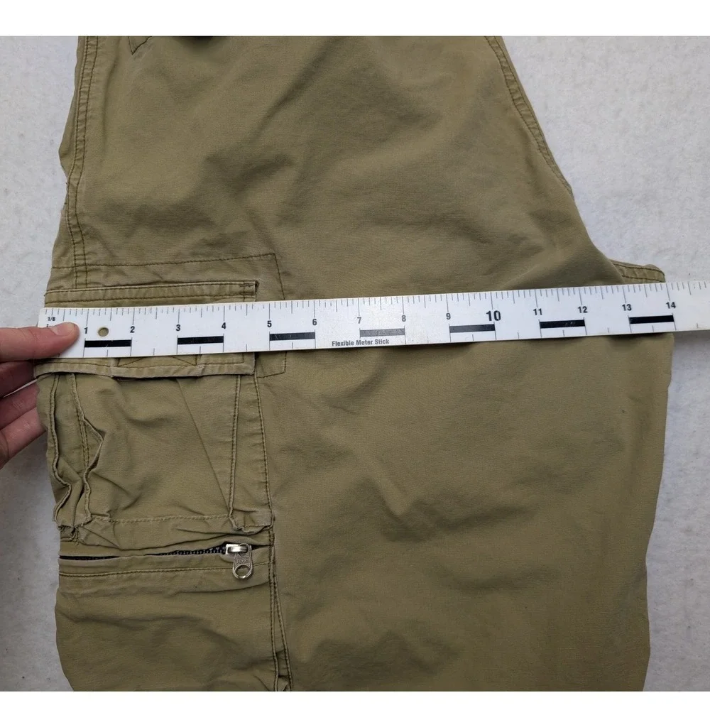 Y2K Abercrombie & Fitch Paratroops Cargo Shorts Mens M Khaki Tan Multi Pocket